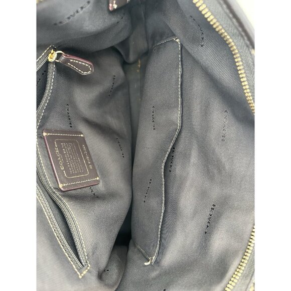 COACH TAYLOR PURSE Khaki & brown Signature C Jacquard Shoulder Tote Bag 37229 - Picture 11 of 11